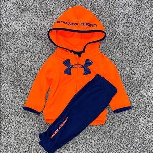 Under Armour Vibrant Orange and Navy Kids Set